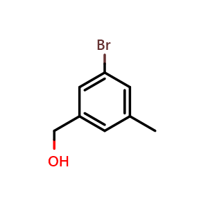 Chemical structure of (3-bromo-5-methylphenyl)methanol , CAS 648439-19-4, AChemBlock N24555