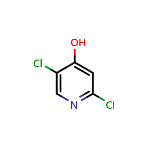 Chemical structure of 2,5-Dichloro-4-hydroxypyridine , CAS 847664-65-7, AChemBlock N24559