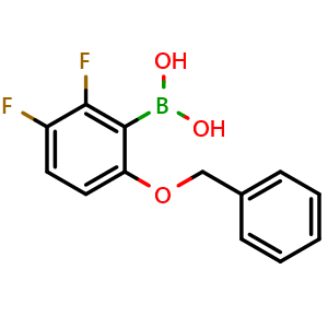 Chemical structure of 2,3-Difluoro-6-benzyloxyphenylboronic acid , CAS 1451393-19-3, AChemBlock N24571