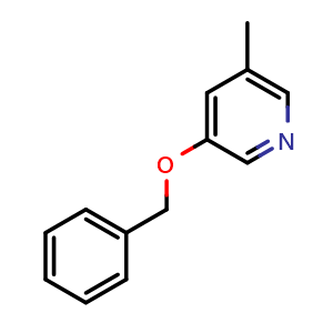 Chemical structure of 3-(Benzyloxy)-5-methylpyridine , CAS 1256835-17-2, AChemBlock N24614
