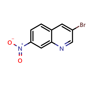 Chemical structure of 3-Bromo-7-nitroquinoline , CAS 1354221-07-0, AChemBlock N24617