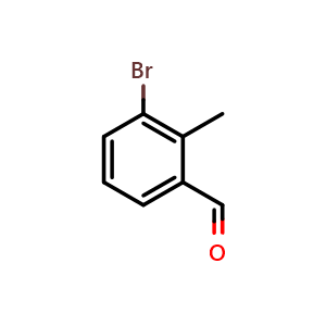 Chemical structure of 3-Bromo-2-methylbenzaldehyde , CAS 83647-40-9, AChemBlock N24620