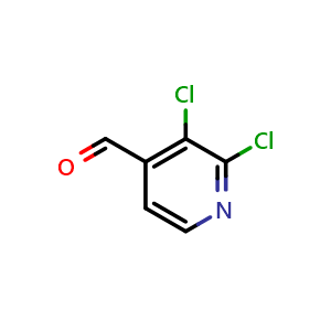 Chemical structure of 2,3-Dichloropyridine-4-carboxaldehyde , CAS 884495-41-4, AChemBlock N24622