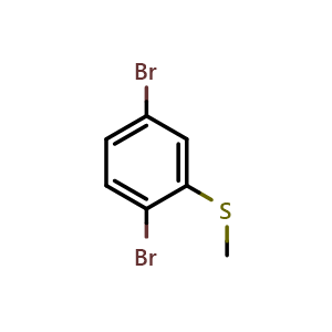 Chemical structure of 2,5-Dibromothioanisole , CAS 134646-03-0, AChemBlock N24626