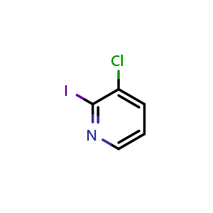 Chemical structure of 3-Chloro-2-iodopyridine , CAS 77332-89-9, AChemBlock N24638