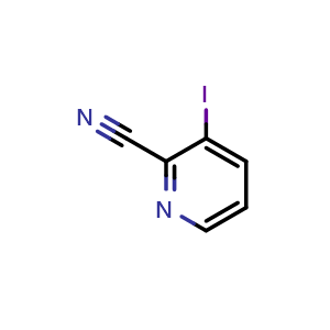 Chemical structure of 2-Cyano-3-Iodopyridine , CAS 827616-52-4, AChemBlock N24644