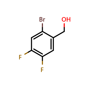 Chemical structure of 2-Bromo-4,5-difluorobenzyl alcohol , CAS 476620-55-0, AChemBlock N24645