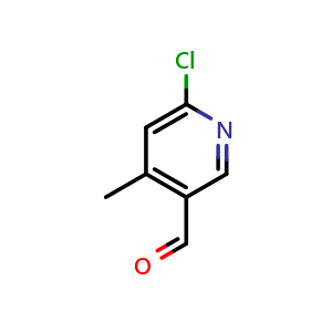 Chemical structure of 2-Chloro-5-formyl-4-picoline , CAS 884495-38-9, AChemBlock N24678