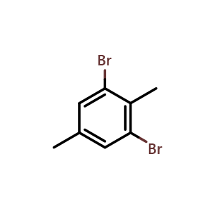 Chemical structure of 2,6-Dibromo-p-xylene , CAS 66788-13-4, AChemBlock N24690