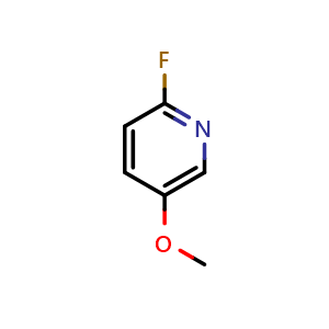 Chemical structure of 2-Fluoro-5-methoxypyridine , CAS 136888-79-4, AChemBlock N24701