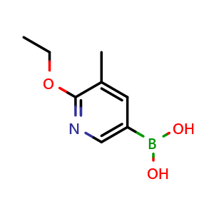 Chemical structure of 2-Ethoxy-3-methylpyridine-5-boronic acid , CAS 1451391-77-7, AChemBlock N24704