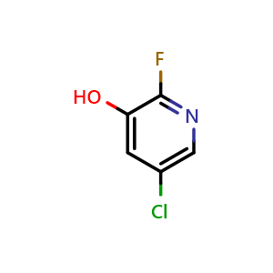 Chemical structure of 5-Chloro-2-fluoro-3-hydroxypyridine , CAS 1003711-65-6, AChemBlock N24707