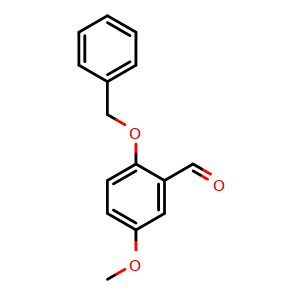 Chemical structure of 2-Benzyloxy-5-methoxy-benzaldehyde , CAS 56979-57-8, AChemBlock N24720