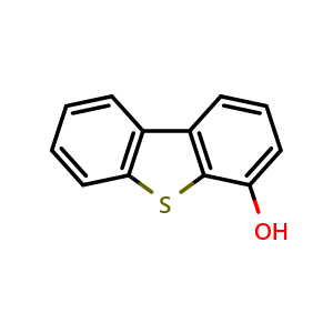 Chemical structure of 4-Hydroxydibenzothiophene , CAS 24444-75-5, AChemBlock N24738