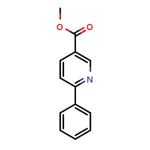 Chemical structure of Methyl 2-phenyl-5-pyridinecarboxylate , CAS 4634-13-3, AChemBlock N24749