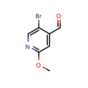 Chemical structure of 5-Bromo-2-methoxypyridine-4-carboxaldehyde , CAS 936011-17-5, AChemBlock N24773