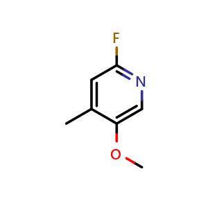 Chemical structure of 2-Fluoro-5-methoxy-4-methylpyridine , CAS 1227596-15-7, AChemBlock N24782