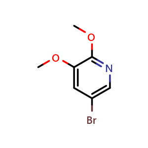 Chemical structure of 5-Bromo-2,3-dimethoxypyridine , CAS 52605-98-8, AChemBlock N24787