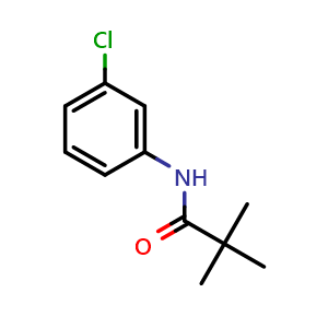 Chemical structure of N-(3-Chloro-phenyl)-2,2-dimethyl-propionamide , CAS 32597-37-8, AChemBlock N24802