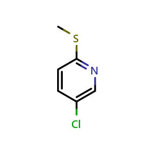 Chemical structure of 5-Chloro-2-methylthiopyridine , CAS 89379-91-9, AChemBlock N24817