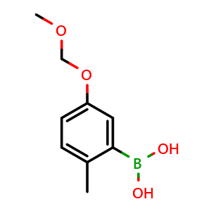 Chemical structure of 5-(Methoxymethoxy)-2-methylphenylboronic acid , CAS 341006-18-6, AChemBlock N24821