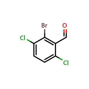 Chemical structure of 2-Bromo-3,6-dichlorobenzaldehyde , CAS 1114809-26-5, AChemBlock N24825
