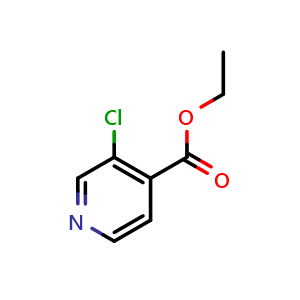 Chemical structure of Ethyl 3-chloroisonicotinate , CAS 211678-96-5, AChemBlock N24826