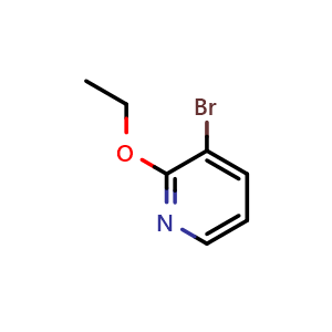 Chemical structure of 3-Bromo-2-ethoxypyridine , CAS 57883-25-7, AChemBlock N24847