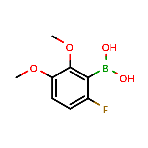 Chemical structure of 2,3-Dimethoxy-6-fluorophenylboronic acid , CAS 1451392-13-4, AChemBlock N24870