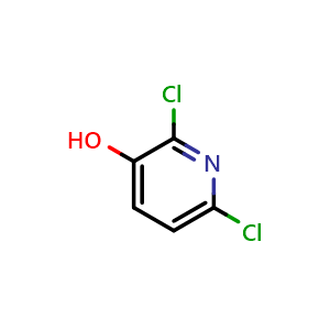 Chemical structure of 2,6-Dichloro-3-hydroxypyridine , CAS 52764-11-1, AChemBlock N24880