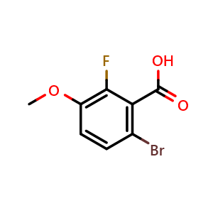 Chemical structure of 6-Bromo-2-fluoro-3-methoxybenzoic acid , CAS 935534-45-5, AChemBlock N24888