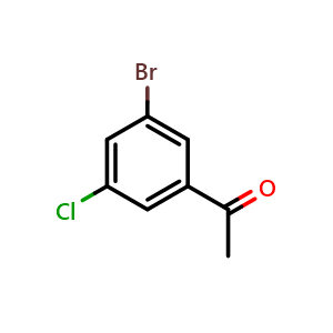 Chemical structure of 3'-Bromo-5'-chloroacetophenone , CAS 154257-85-9, AChemBlock N24889