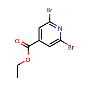Chemical structure of Ethyl 2,6-dibromopyridine-4-carboxylate , CAS 90050-70-7, AChemBlock N24897