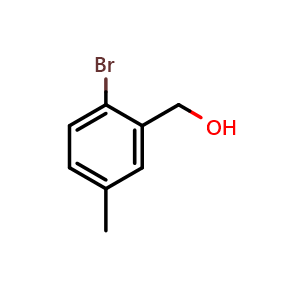 Chemical structure of (2-Bromo-5-methylphenyl)methanol , CAS 727985-37-7, AChemBlock N24927