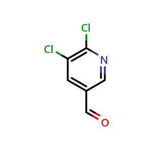 Chemical structure of 2,3-Dichloro-5-formylpyridine , CAS 71690-05-6, AChemBlock N24947
