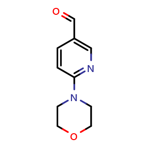 Chemical structure of 6-Morpholinylpyridine-3-carboxaldehyde , CAS 173282-60-5, AChemBlock N24949