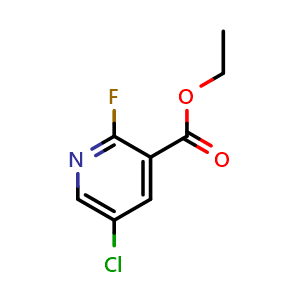 Chemical structure of 5-Chloro-2-fluoronicotinic acid ethyl ester , CAS 1214345-81-9, AChemBlock N24955