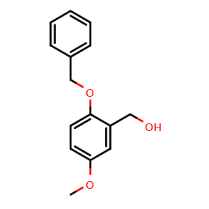Chemical structure of (2-Benzyloxy-5-methoxy-phenyl)-methanol , CAS 214072-73-8, AChemBlock N24957