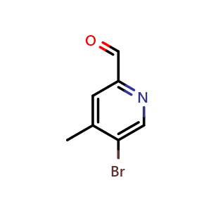 Chemical structure of 5-Bromo-4-methylpyridine-2-carbaldehyde , CAS 886364-94-9, AChemBlock N24978