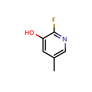 Chemical structure of 2-Fluoro-3-hydroxy-5-methylpyridine , CAS 1184172-53-9, AChemBlock N24979
