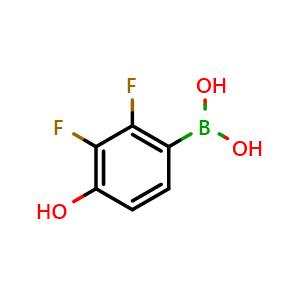 Chemical structure of 2,3-Difluoro-4-hydroxyphenylboronic acid , CAS 1261169-72-5, AChemBlock N24989