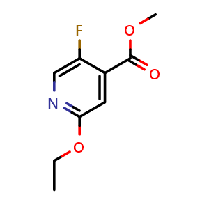 Chemical structure of Methyl 2-ethoxy-5-fluoroisonicotinate , CAS 1809161-57-6, AChemBlock N25007