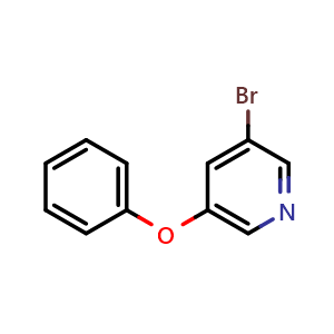 Chemical structure of 3-Bromo-5-phenoxypyridine , CAS 28232-63-5, AChemBlock N25008