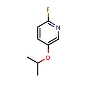 Chemical structure of 2-Fluoro-5-isopropoxypyridine , CAS 904961-34-8, AChemBlock N25011