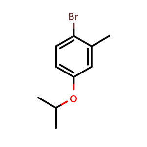 Chemical structure of 2-Bromo-5-isopropoxytoluene , CAS 86786-24-5, AChemBlock N25021