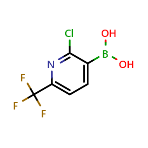 Chemical structure of 2-Chloro-6-trifluoromethylpyridine-3-boronic aicd , CAS 205240-63-7, AChemBlock N25030