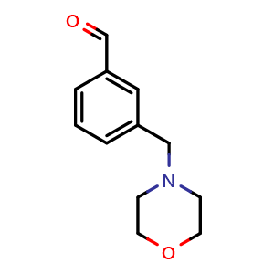 Chemical structure of 3-(Morpholinomethyl)benzaldehyde , CAS 446866-83-7, AChemBlock N25035