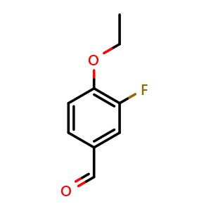 Chemical structure of 4-Ethoxy-3-fluorobenzaldehyde , CAS 452-00-6, AChemBlock N25044