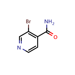 Chemical structure of 3-Bromopyridine-4-carboxamide , CAS 13958-99-1, AChemBlock N25046