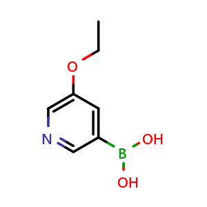 Chemical structure of 5-Ethoxypyridine-3-boronic acid , CAS 1224436-34-3, AChemBlock N25078
